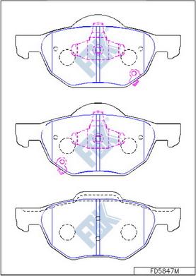 FBK FD5847M - Kit pastiglie freno, Freno a disco autozon.pro