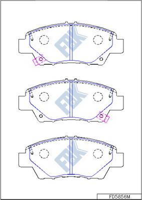 FBK FD5856M - Kit pastiglie freno, Freno a disco autozon.pro