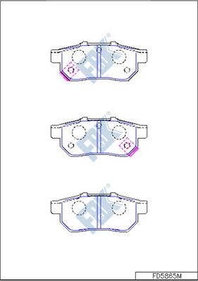 FBK FD5865M - Kit pastiglie freno, Freno a disco autozon.pro