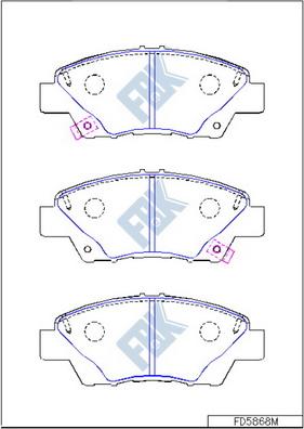 FBK FD5868M - Kit pastiglie freno, Freno a disco autozon.pro