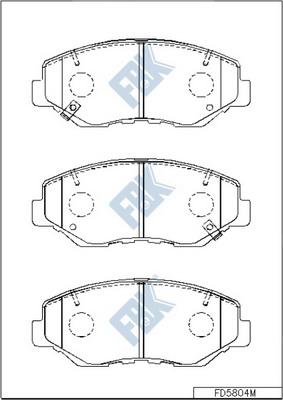 FBK FD5804M - Kit pastiglie freno, Freno a disco autozon.pro