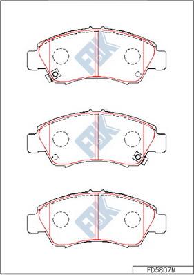 FBK FD5807M - Kit pastiglie freno, Freno a disco autozon.pro