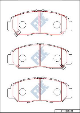 FBK FD5816M - Kit pastiglie freno, Freno a disco autozon.pro