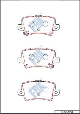 FBK FD5832M - Kit pastiglie freno, Freno a disco autozon.pro