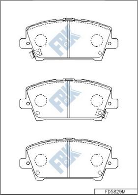 FBK FD5829M - Kit pastiglie freno, Freno a disco autozon.pro