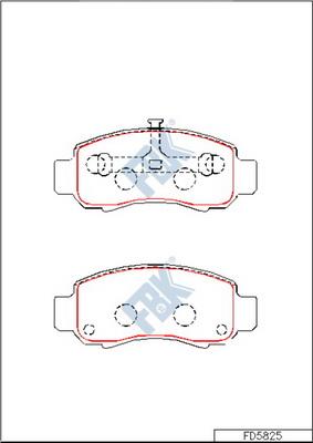 FBK FD5825 - Kit pastiglie freno, Freno a disco autozon.pro