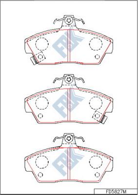 FBK FD5827M - Kit pastiglie freno, Freno a disco autozon.pro