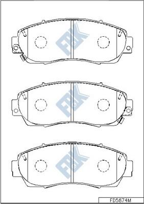 FBK FD5874M - Kit pastiglie freno, Freno a disco autozon.pro