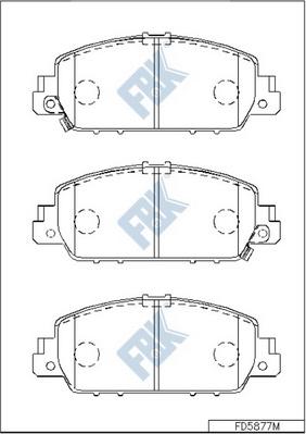 FBK FD5877M - Kit pastiglie freno, Freno a disco autozon.pro