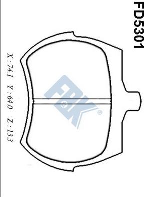 FBK FD5301 - Kit pastiglie freno, Freno a disco autozon.pro