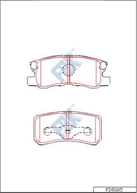 FBK FD6095 - Kit pastiglie freno, Freno a disco autozon.pro