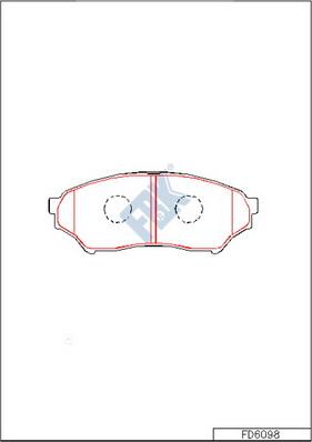 FBK FD6098 - Kit pastiglie freno, Freno a disco autozon.pro