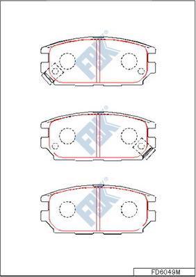 FBK FD6049M - Kit pastiglie freno, Freno a disco autozon.pro