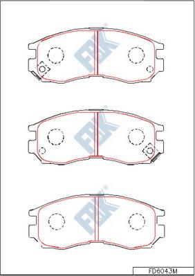 FBK FD6043M - Kit pastiglie freno, Freno a disco autozon.pro