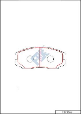 FBK FD6042 - Kit pastiglie freno, Freno a disco autozon.pro