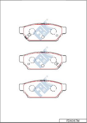 FBK FD6067M - Kit pastiglie freno, Freno a disco autozon.pro