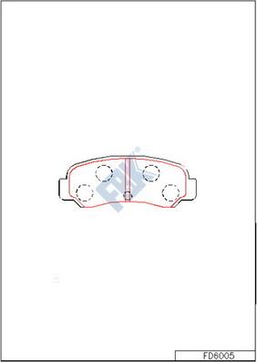 FBK FD6005 - Kit pastiglie freno, Freno a disco autozon.pro