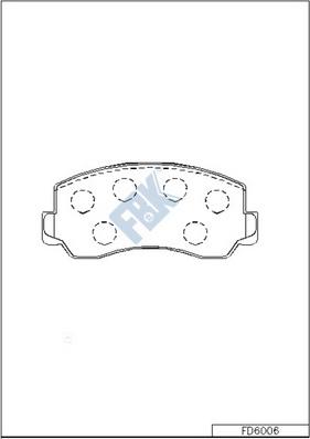 FBK FD6006 - Kit pastiglie freno, Freno a disco autozon.pro