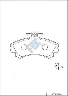 FBK FD6086M - Kit pastiglie freno, Freno a disco autozon.pro