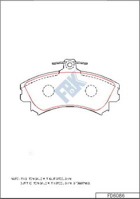 FBK FD6086 - Kit pastiglie freno, Freno a disco autozon.pro