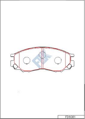 FBK FD6081 - Kit pastiglie freno, Freno a disco autozon.pro