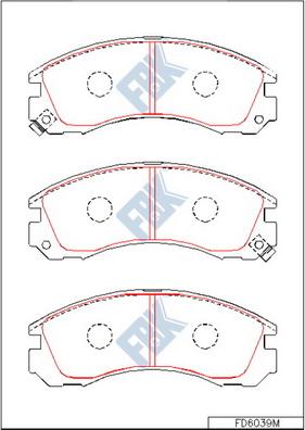 FBK FD6039M - Kit pastiglie freno, Freno a disco autozon.pro