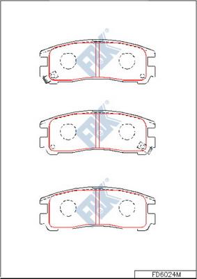 FBK FD6024M - Kit pastiglie freno, Freno a disco autozon.pro