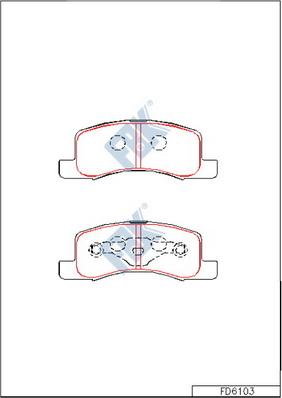 FBK FD6103 - Kit pastiglie freno, Freno a disco autozon.pro