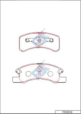 FBK FD6809 - Kit pastiglie freno, Freno a disco autozon.pro