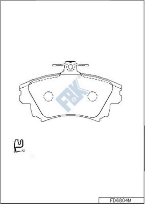 FBK FD6804M - Kit pastiglie freno, Freno a disco autozon.pro