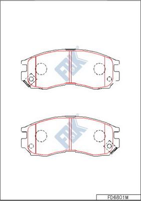 FBK FD6801M - Kit pastiglie freno, Freno a disco autozon.pro