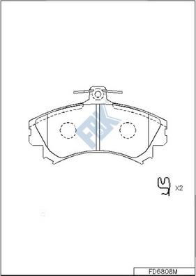 FBK FD6808M - Kit pastiglie freno, Freno a disco autozon.pro