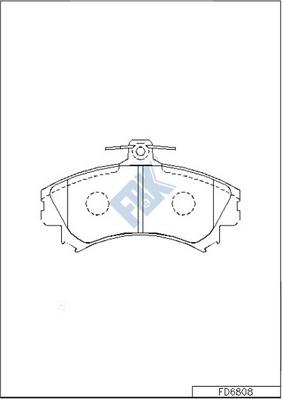 FBK FD6808 - Kit pastiglie freno, Freno a disco autozon.pro