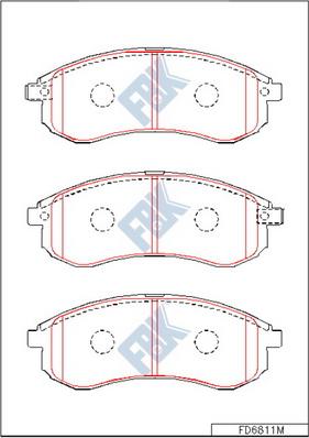 FBK FD6811M - Kit pastiglie freno, Freno a disco autozon.pro