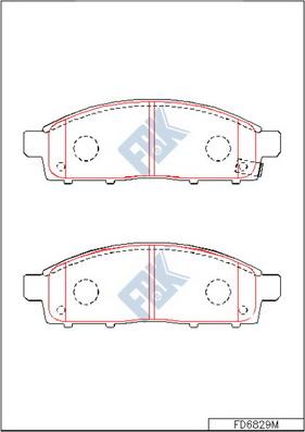 FBK FD6829M - Kit pastiglie freno, Freno a disco autozon.pro