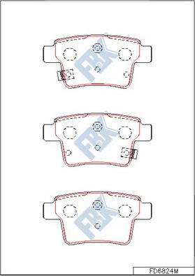 FBK FD6824M - Kit pastiglie freno, Freno a disco autozon.pro