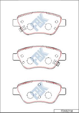 FBK FD6821M - Kit pastiglie freno, Freno a disco autozon.pro