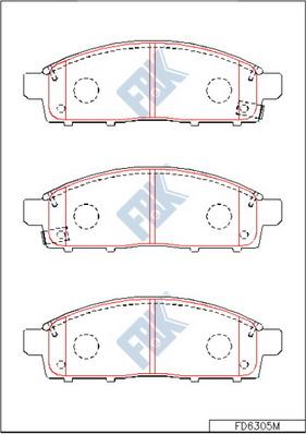 FBK FD6305M - Kit pastiglie freno, Freno a disco autozon.pro