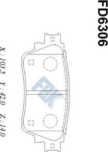 FBK FD6306 - Kit pastiglie freno, Freno a disco autozon.pro