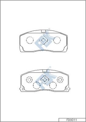 FBK FD0011 - Kit pastiglie freno, Freno a disco autozon.pro