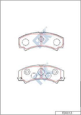 FBK FD0013 - Kit pastiglie freno, Freno a disco autozon.pro