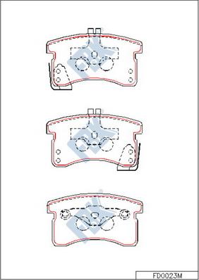 FBK FD0023M - Kit pastiglie freno, Freno a disco autozon.pro