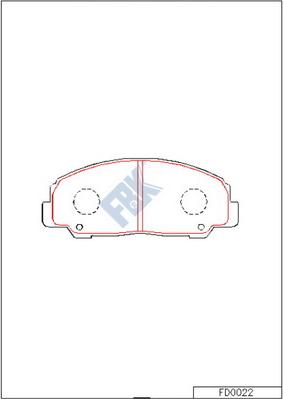 FBK FD0022 - Kit pastiglie freno, Freno a disco autozon.pro