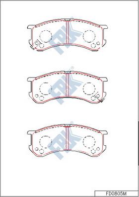 FBK FD0805M - Kit pastiglie freno, Freno a disco autozon.pro