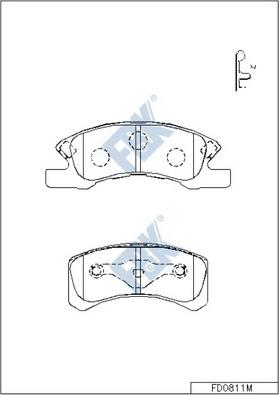 FBK FD0811M - Kit pastiglie freno, Freno a disco autozon.pro