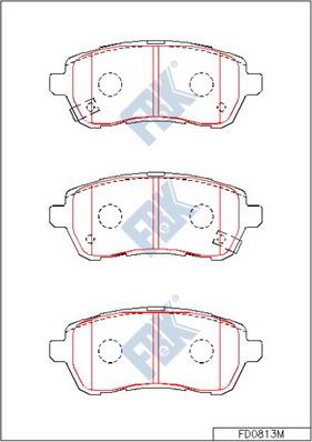 FBK FD0813M - Kit pastiglie freno, Freno a disco autozon.pro