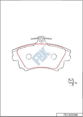 FBK FD19006M - Kit pastiglie freno, Freno a disco autozon.pro