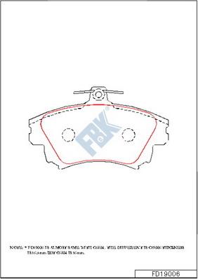 FBK FD19006 - Kit pastiglie freno, Freno a disco autozon.pro