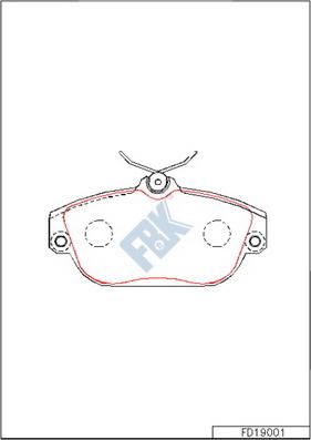 FBK FD19001 - Kit pastiglie freno, Freno a disco autozon.pro