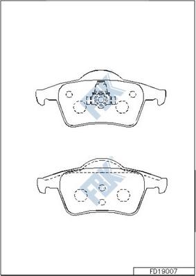 FBK FD19007 - Kit pastiglie freno, Freno a disco autozon.pro